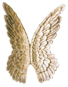 Wings Poly Wall Art In Antique Gold