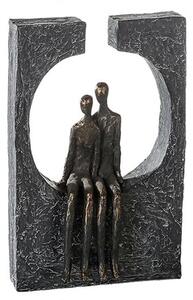 Togetherness Poly Design Sculpture In Burnished Bronze And Grey