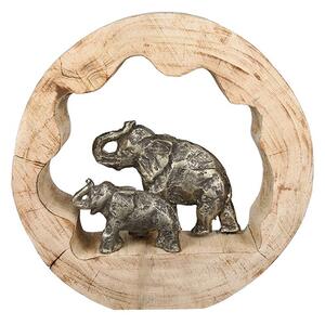 Elephant Aluminium Design Sculpture In Bronze With Wooden Frame