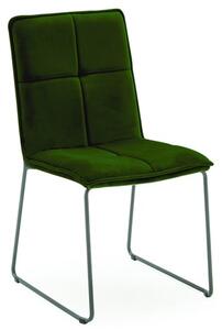 Sorani Velvet Dining Chair With Metal Legs In Green