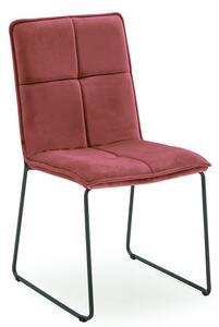 Sorani Velvet Dining Chair With Metal Legs In Blush