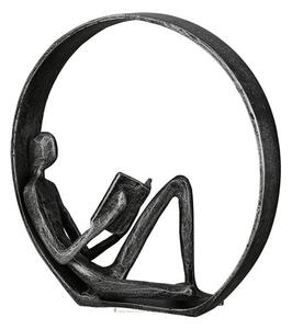 Novel Iron Design Sculpture In Antique Anthracite