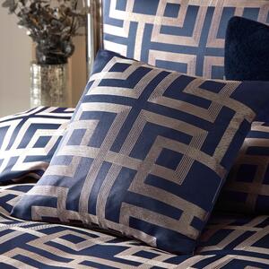 Bardon Geometric Cushion 43cm x 43cm Navy (Blue)
