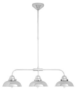 Jaspro 3 Steel Shades Pendant Light In Chrome