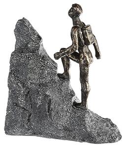 Wanderer Poly Design Sculpture In Antique Bronze And Grey