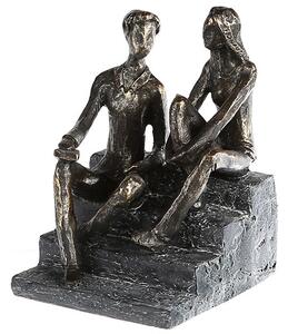 Discussion Poly Design Sculpture In Antique Bronze And Grey