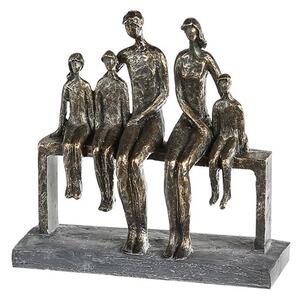 We Are Family Poly Design Sculpture In Antique Bronze And Grey