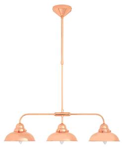 Jaspro 3 Steel Shades Pendant Light In Copper