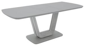 Lazaro Small Glass Extending Dining Table With Light Grey Base