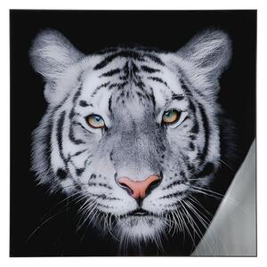 Tiger Head Picture Acrylic Wall Art In Black And White