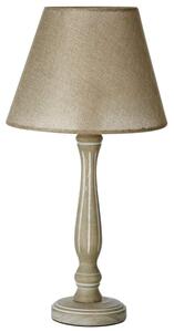 Mainot Beige Fabric Shade Table Lamp With Natural Base