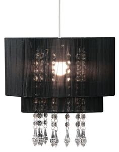 Gemosta Fabric Shade Pendant Light In Black