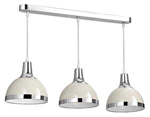 Varmora Metal 3 Shade Pendant Light In Clay And Chrome