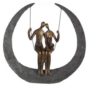 Swing Poly Design Sculpture In Antique Bronze And Grey