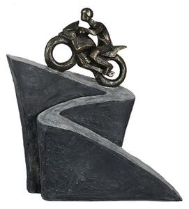 Uphill Poly Design Sculpture In Antique Bronze And Grey