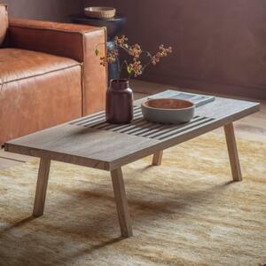 Kyron Rectangular Wooden Coffee Table In Natural