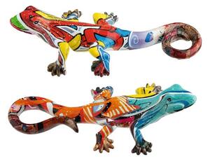 Gecko Poly Small Set Of 2 Design Sculpture In Multicolour