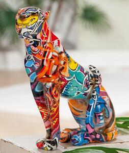 Amelia Leopard Pop Art Poly Design Sculpture In Multicolor