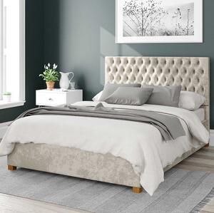 Monroe Mirazzi Velvet Ottoman Bed Frame grey