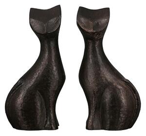 Cat Aluminium Set Of 2 Design Sculpture In Burnished Bronze