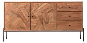 Oakmont Wooden Sideboard With 2 Doors 3 Drawers In Natural