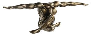 Cliffhanger Poly Design Sculpture In Antique Bronze