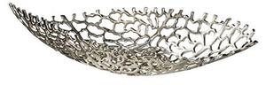 Twirl Aluminium Small Decorative Bowl In Antique Silver