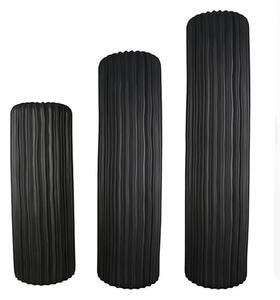 Fjord Ceramic Set Of 3 Decorative Vases In Matt Black