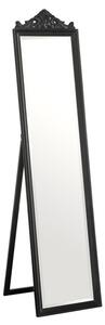 Boufoya Rectangular Floor Standing Cheval Mirror In Matt Black