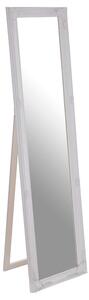 Elizak Rectangular Floor Standing Cheval Mirror In White Frame