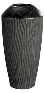 Sombre Ceramic Small Decorative Vase In Matt Black