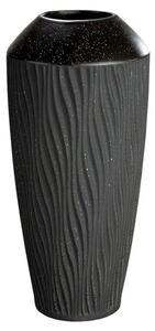 Sombre Ceramic Large Decorative Vase In Matt Black