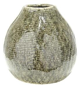 Cestino Ceramic Small Decorative Vase In Antique Green