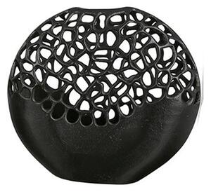 Cracklier Aluminium Large Decorative Vase In Matt Black