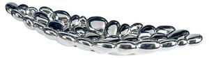 Stones Ceramic Decorative Dish In Antique Silver