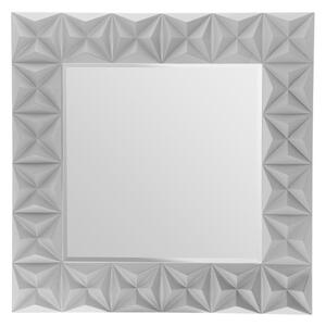 Necro Square High Gloss Wall Bedroom Mirror In Grey Frame