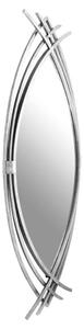 Farota Oval Wall Bedroom Mirror In Silver Frame