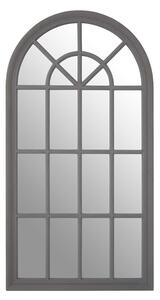 Fresot Curved Window Designed Wall Mirror In Grey