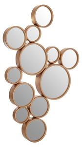 Persacone Small Multi Bubble Design Wall Mirror In Gold Frame