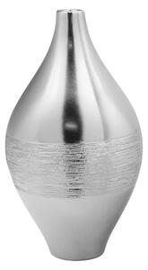 Mattori Ceramic Large Decorative Vase In Silver