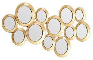 Martico Multi Circle Wall Bedroom Mirror In Gold Frame