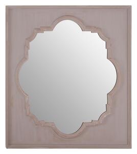 Gladiyas Quatrefoil Design Wall Mirror In Grey Wooden Frame