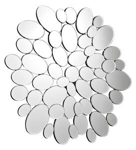 Ekosta Pebble Design Wall Mirror In Silver Frame