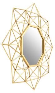 Farota Small Geometric Design Wall Mirror In Champagne Frame