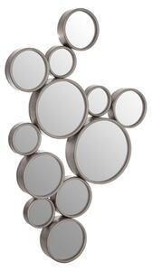 Persacone Small Multi Bubble Design Wall Mirror In Silver Frame