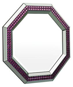 Nthrow Octagonal Wall Mirror In Purple And Clear Frame