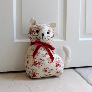 Riva Home Floral Cat Doorstop White/Red
