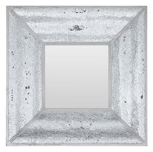 Wonda Square Mosaic Frame Wall Mirror In Silver