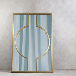 Farota Rectangular Wall Bedroom Mirror In Champagne Gold Frame