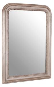 Gaita Rectangular Wall Bedroom Mirror In Matte Silver Frame